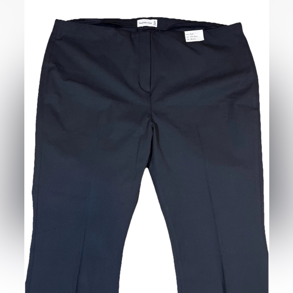 NWT Abercrombie & Fitch Black Slim Boot Pants Trousers 35 Long - Picture 4 of 12